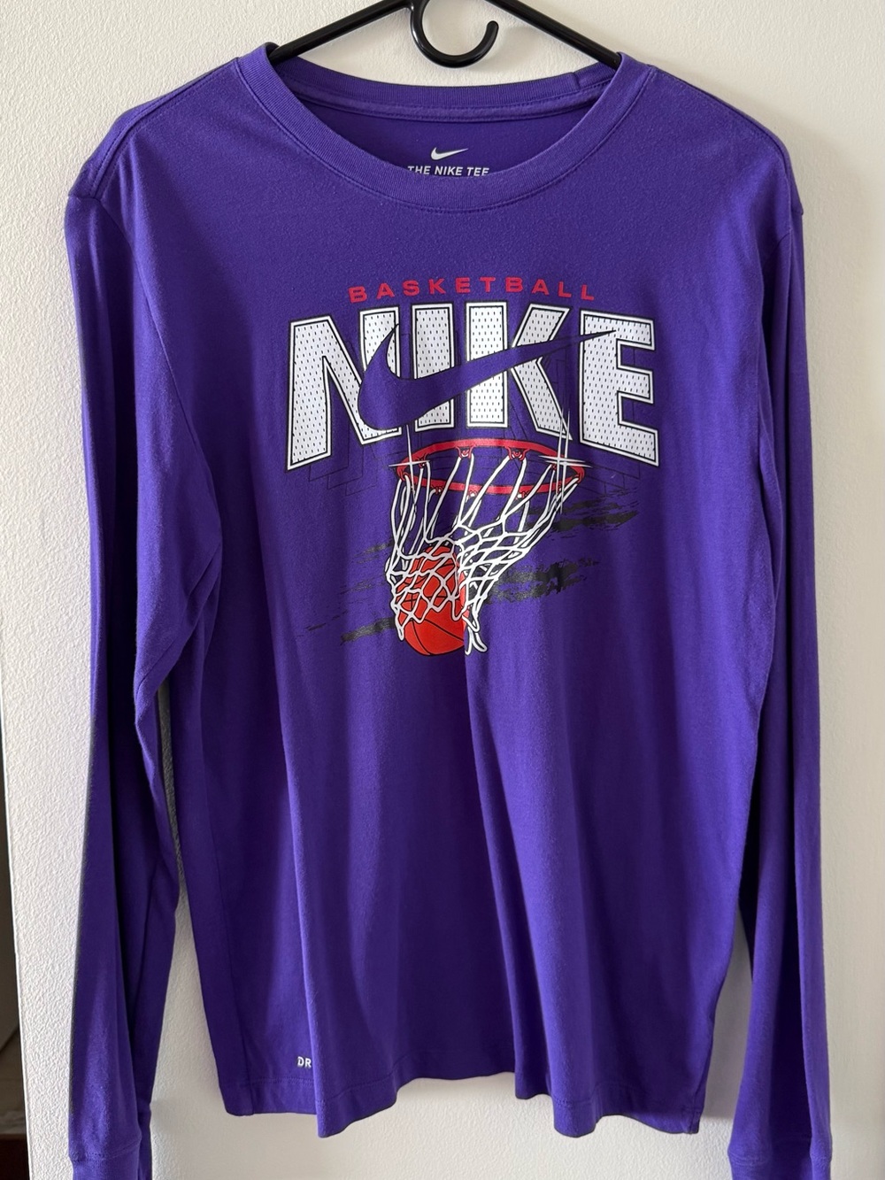 Nike Purple Long-Sleeve Basketball Graphic Tee